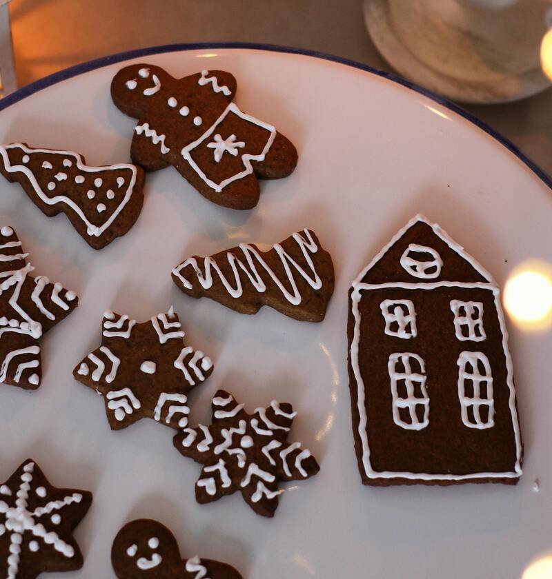 Galletitas de canela servidas