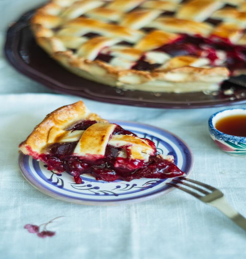 Imagen de Pay de Cranberry bajo en carbohidratos y sin azúcar.